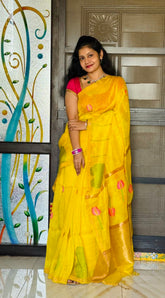 SILK LINEN LOTUS JAMDANI