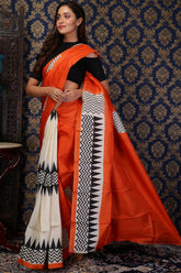 PURE GACHI TUSSAR HANDBLOCK PRINT