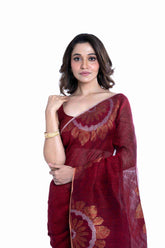 Linen Half Chakra Jamdani Saree (120 Count)