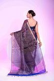 Pure Tissue Muslin Zigzag Jamdani Saree