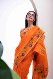 Pure Silk Linen Jamdani Saree (Aparajita Design)