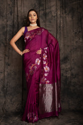 Matka Der Par Sliver Zari Lata Jamdani