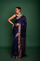 Matka Dalia Zari Banarasi In Blue Colour