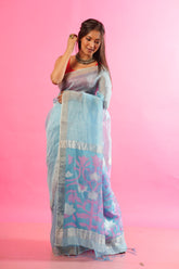 PURE SILK LINEN JAMDANI In Kota Style