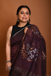 PURE LINEN FLOWER BUNCH JAMDANI