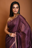 PURE MATKA BODY PLAIN SAREE