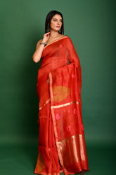 SILK LINEN LOTUS JAMDANI