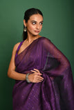 PURE SILK LINEN JAMDANI SAREE