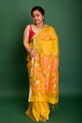 PURE SILK LINEN JAMDANI In Kota Style