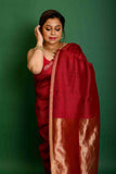 PURE MATKA BODY PLAIN SAREE