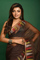 PURE MUSLIN TEMPLE PAITHANI JAMDANI SAREE