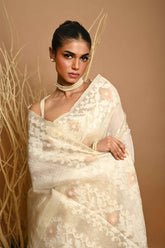 PURE TUSSAR JAMDANI SAREE