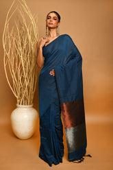 KHADI COTTON TISSUE PALLU SAREE