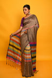 MUL COTTON RAINBOW CHECK SAREE