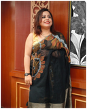 LINEN HALF CHAKRA JAMDANI SAREE (120 COUNT)