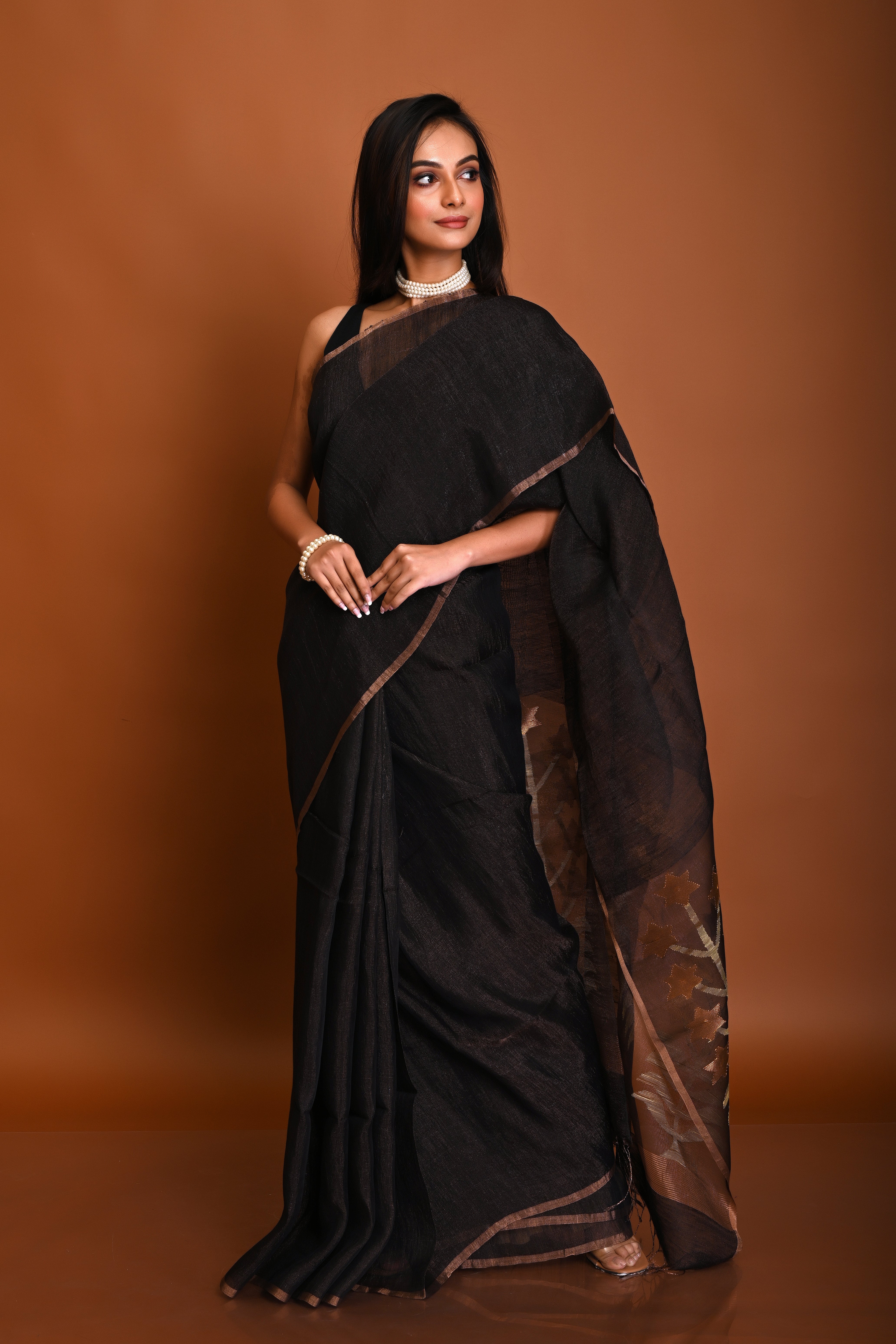 PURE SLIK LINEN TISSUE JAMDANI