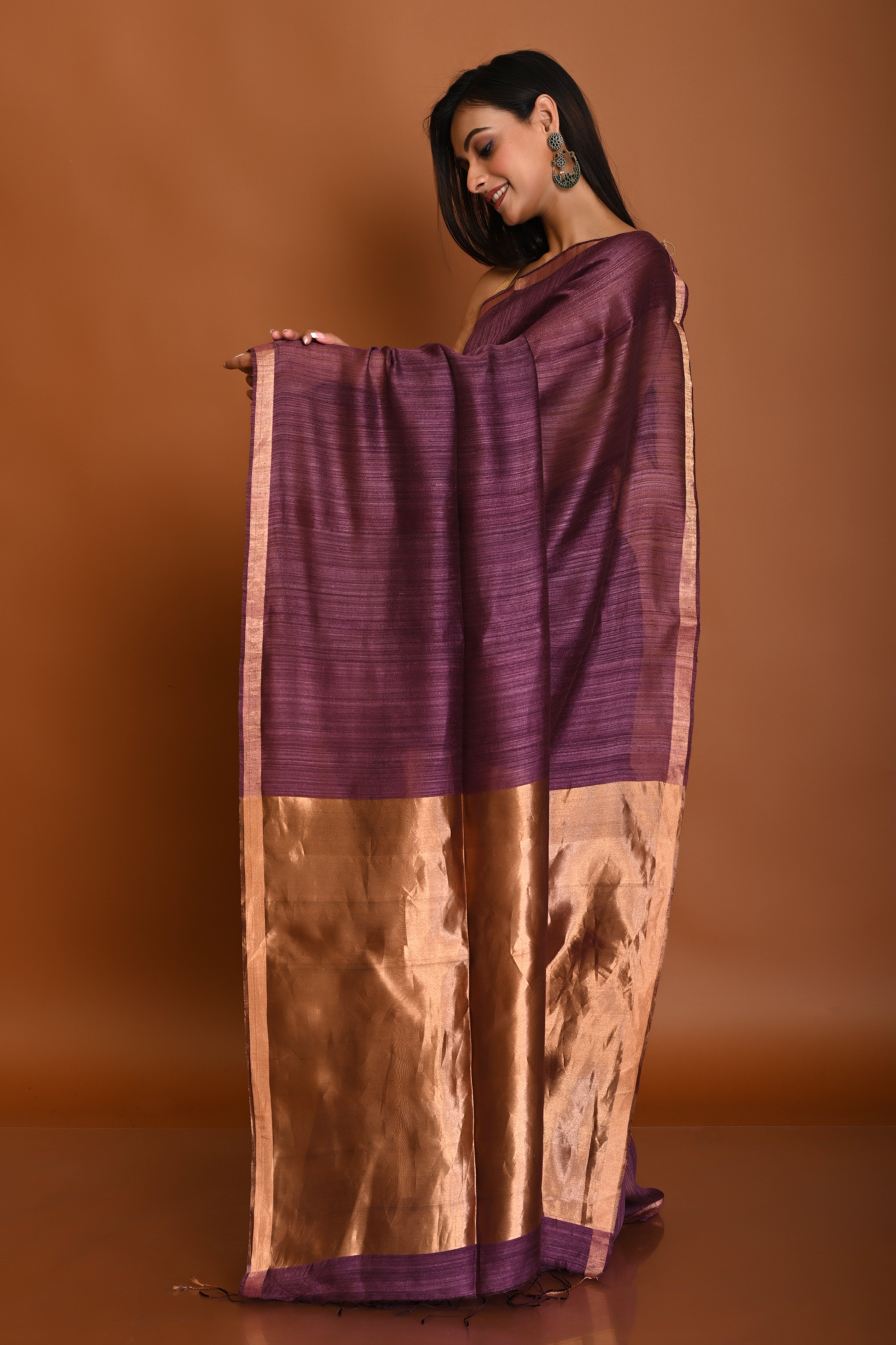 PURE MATKA BODY PLAIN SAREE