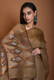 Pure Silk Linen Tissue Jamdani Saree