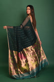 PURE MUSLIN PAITHANI JAMDANI SAREE