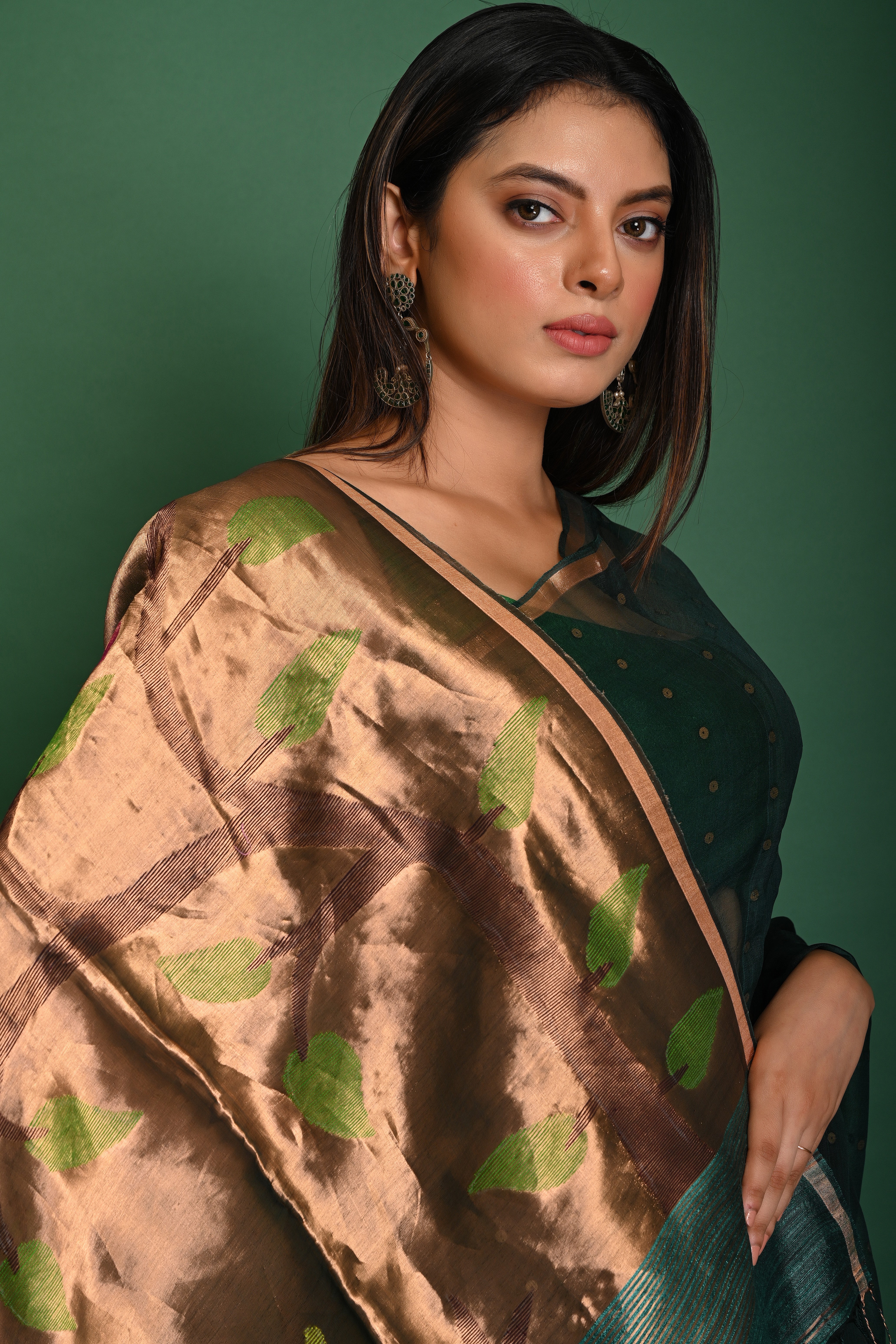 PURE MUSLIN PAITHANI JAMDANI SAREE