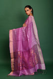 PURE SILK LINEN JAMDANI SAREE