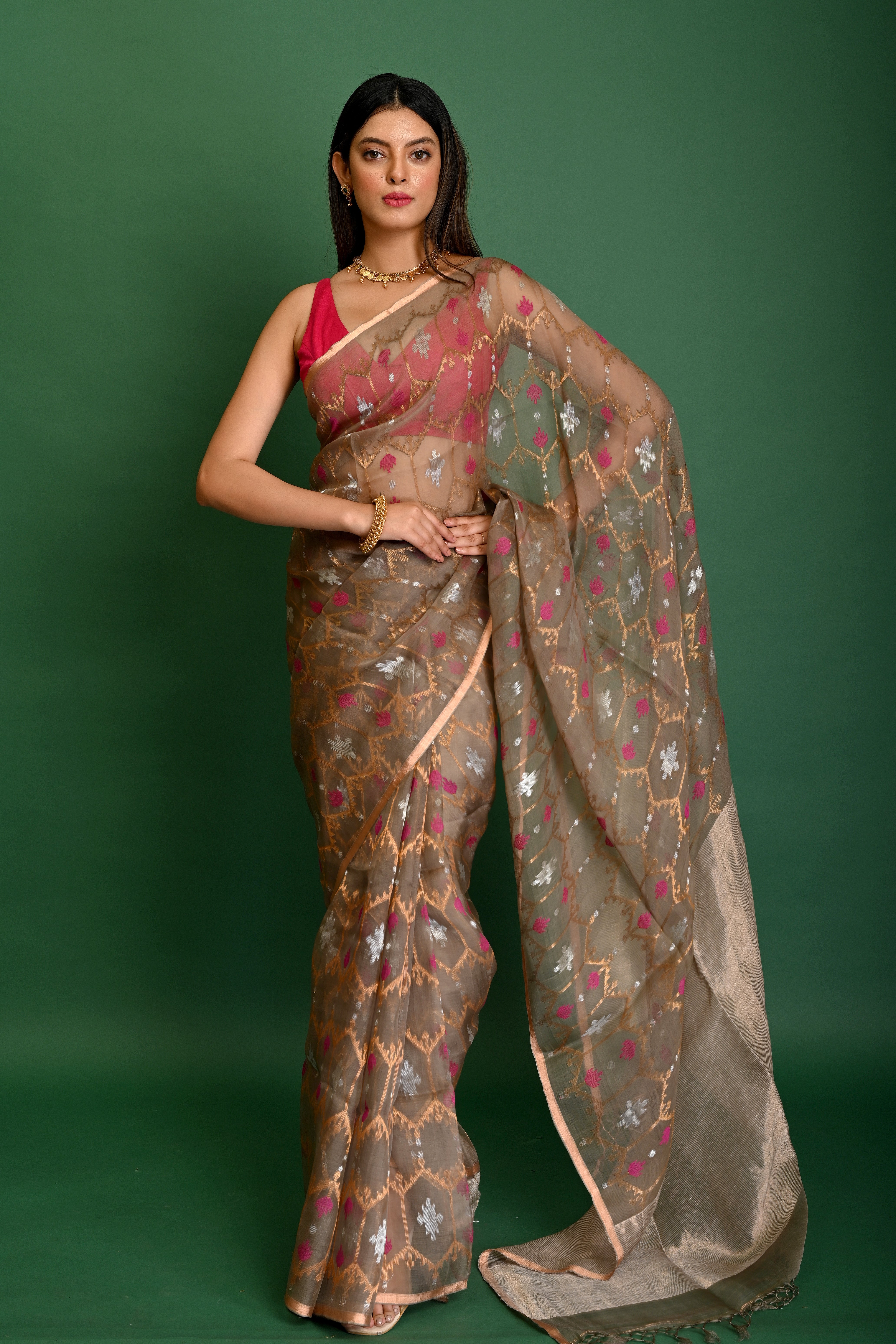 PURE MUSLIN DHAKAI JAMDANI SAREE