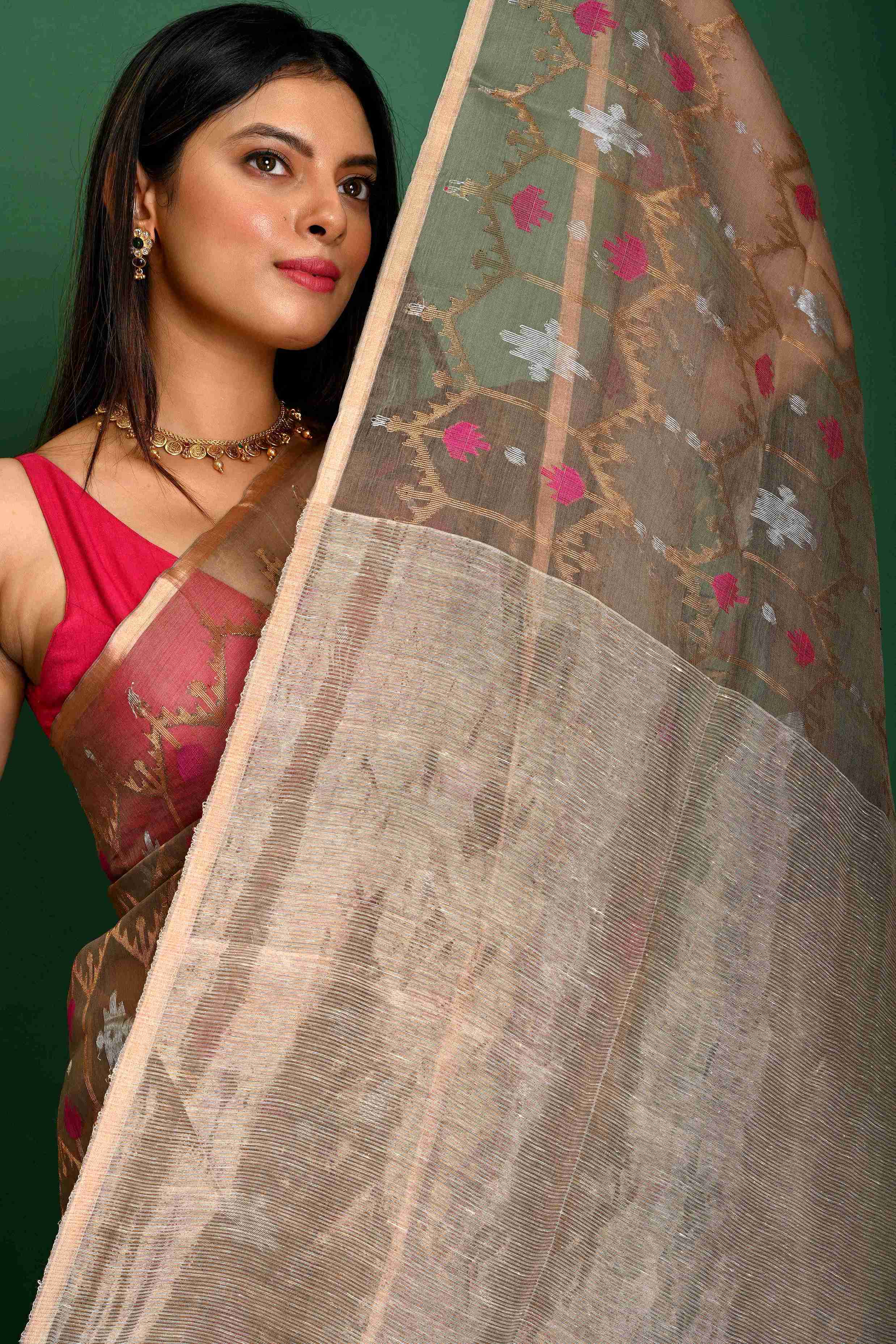 PURE MUSLIN DHAKAI JAMDANI SAREE