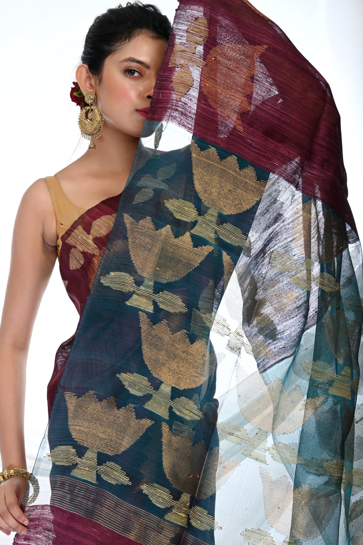 PURE MATKA JAMDANI SAREE