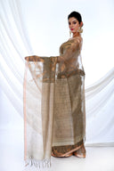 PURE MUSLIN  ALLOVER JAMDANI SAREE