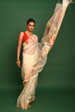 PURE MUSLIN TEMPLE PAITHANI JAMDANI SAREE