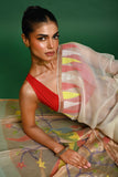 PURE MUSLIN TEMPLE PAITHANI JAMDANI SAREE