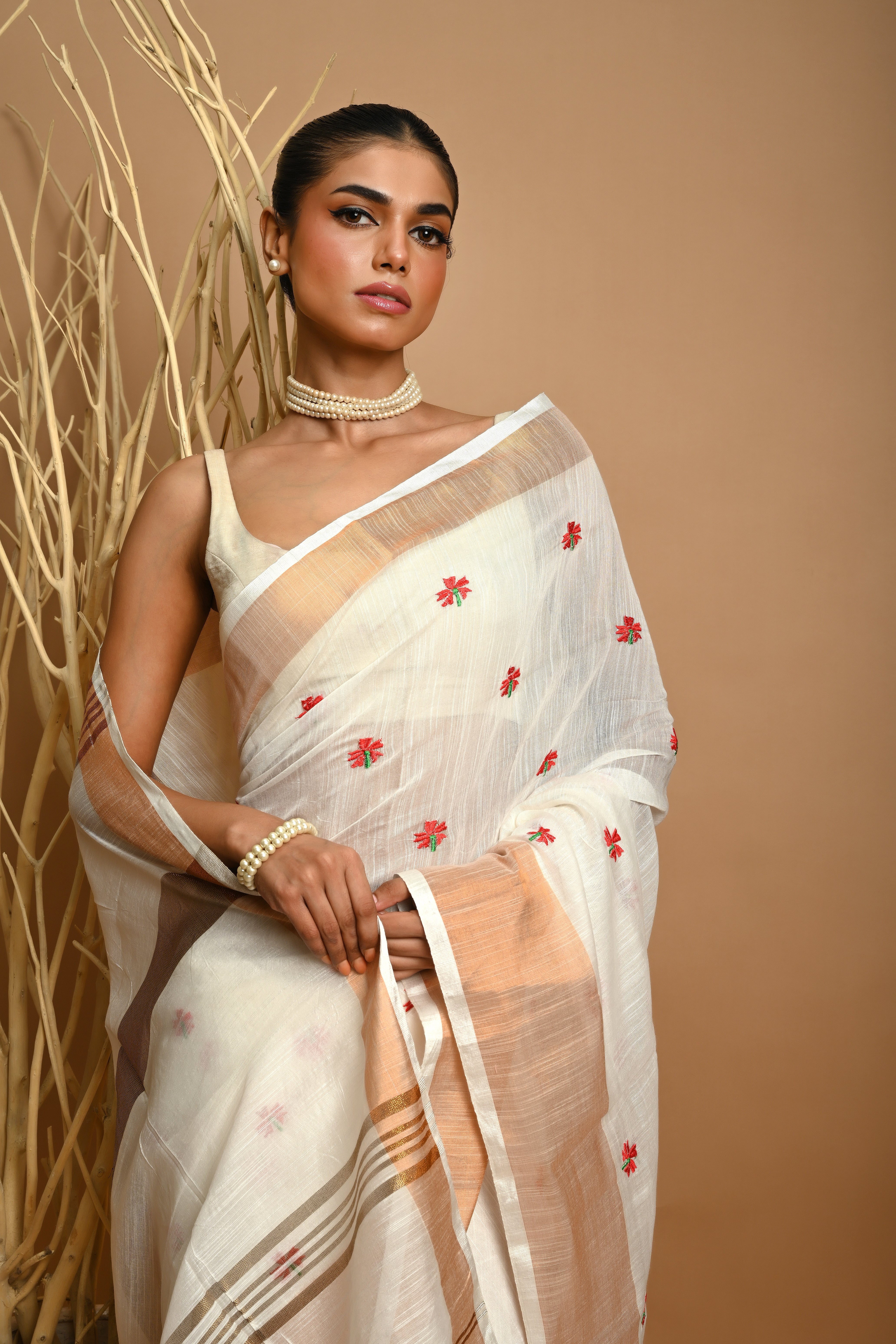 COTTON SILK ZARI PAR BODY SHIULIFULL SAREE