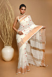 COTTON SILK ZARI PAR BODY SHIULIFULL SAREE