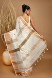 COTTON SILK ZARI PAR BODY SHIULIFULL SAREE