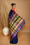 MUL COTTON RAINBOW CHECK SAREE