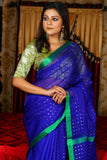 Pure Resham Allover Sequins In Blue Colour